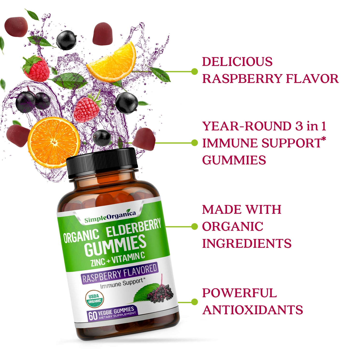 Organic Elderberry Gummies